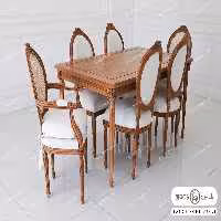 میز ناهارخوری چوبی کاجی کد 15