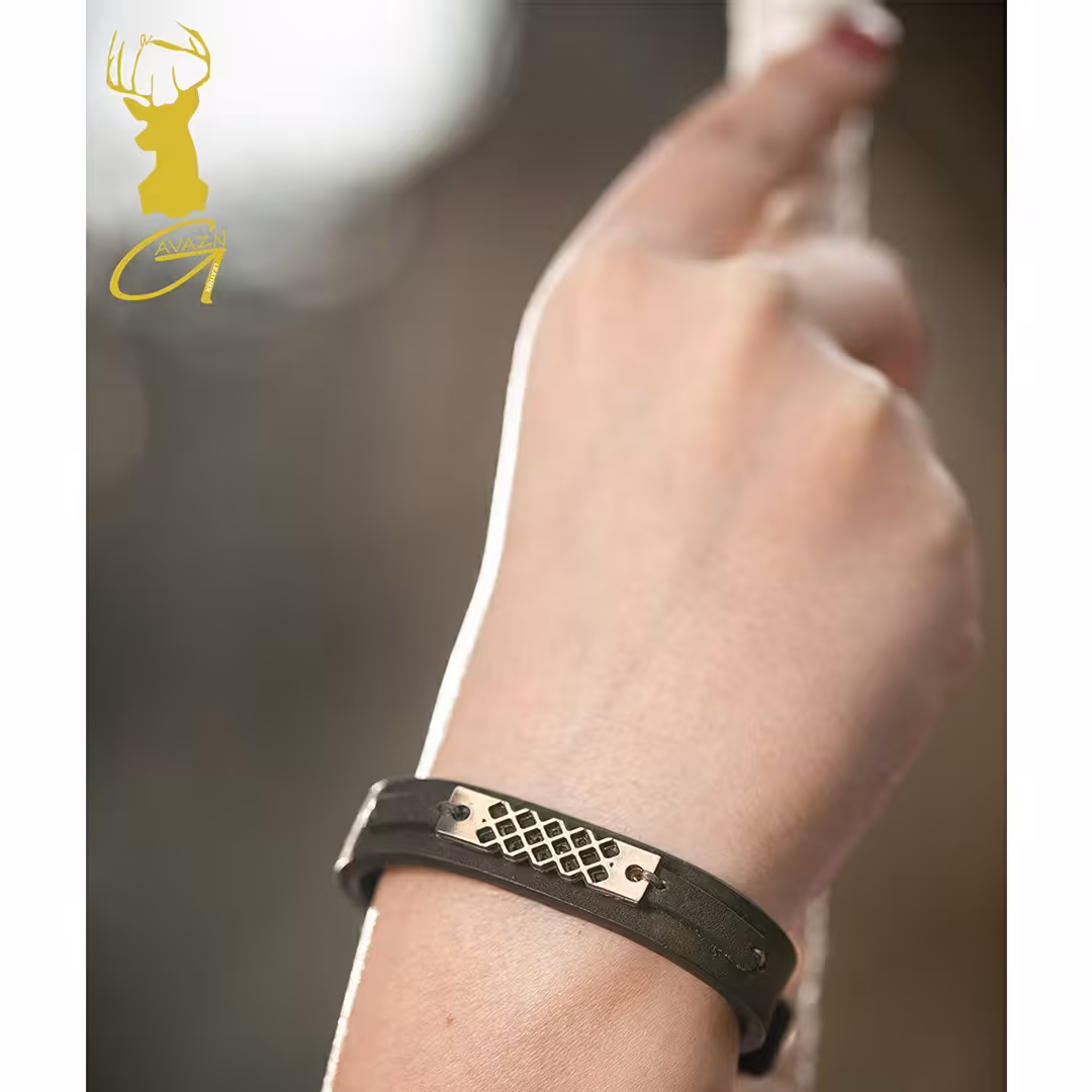 دستبند قهوه ای  چرم طبیعی زنانه و مردانه