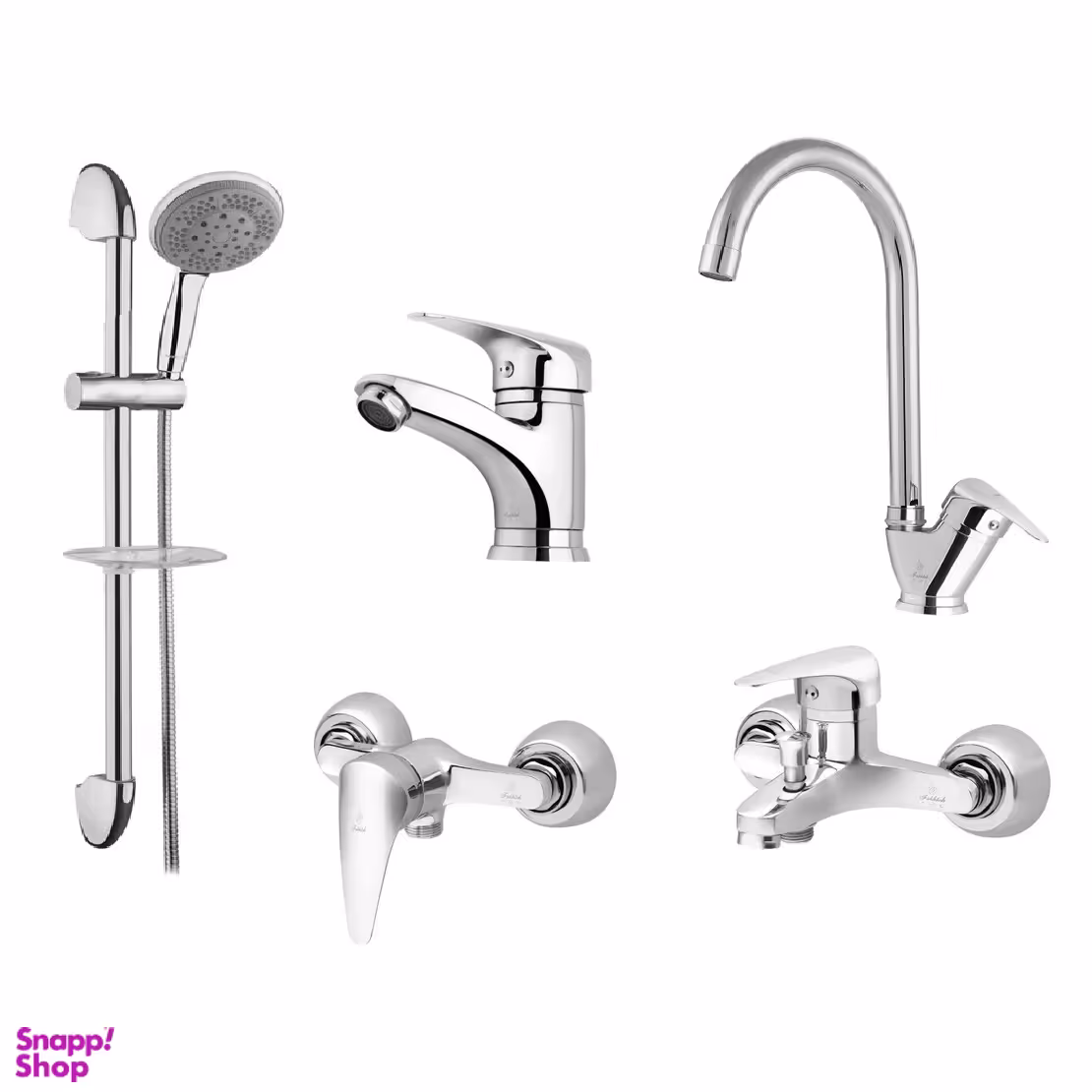 ست شیرآلات فاخته مدل ایتالیا پلاس مجموعه 5 عددی