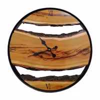 ساعت دیواری و دکوری روستیک چوب گردو دست ساز کد s02