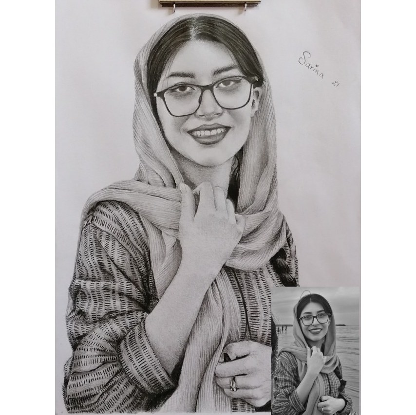 نقاشی طرح سفارشی دلخواه A4