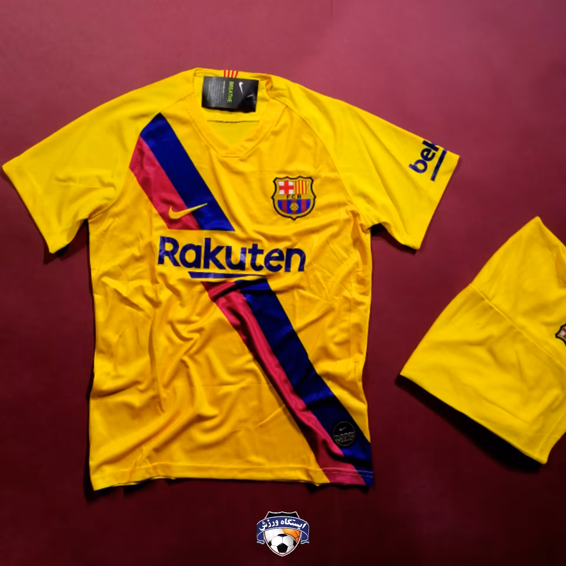 تیشرت شورت بارسلونا تایلندی کیفیت عالی لوگو دوخت