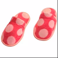 دمپایی حوله ای بچه گانه پود ایران طرح خالدار صورتی