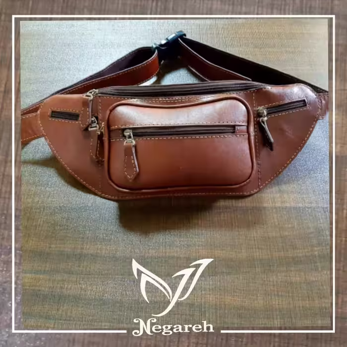 کیف کمری چرم طبیعی دستدوز