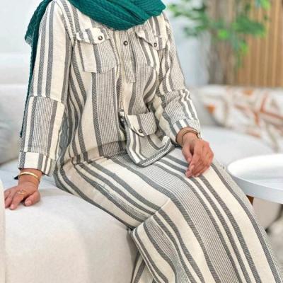 مانتو پیراهنی کفتان به همراه کیف ست لنین کنفی