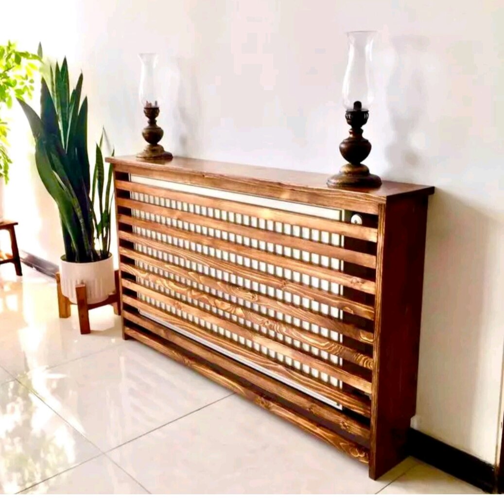 کنسول روشوفاژی روستیک چوب روس رنگ قهوه ای تیره ضد آب