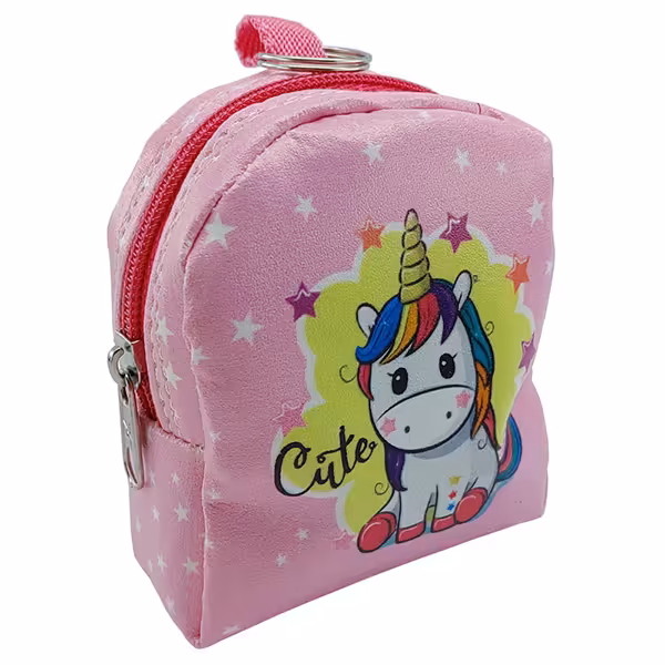 کیف کوله ای شارژر و لوازم آرایشی طرح یونیکورن (تک شاخ) کد M016