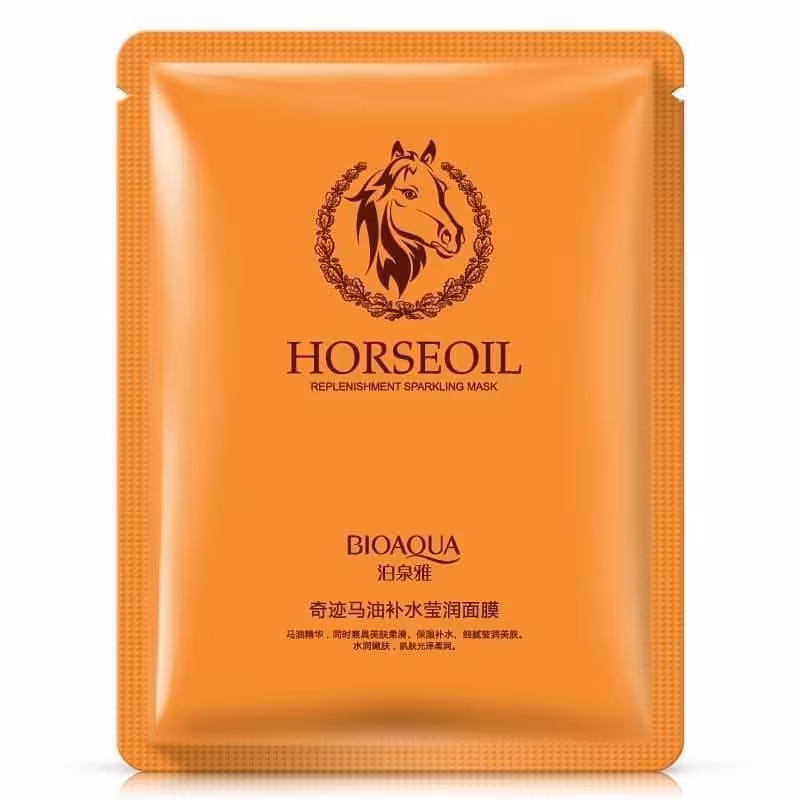 ماسک صورت ورقه ای روغن اسب بیوآکوا | Bioaqua Horse Mask