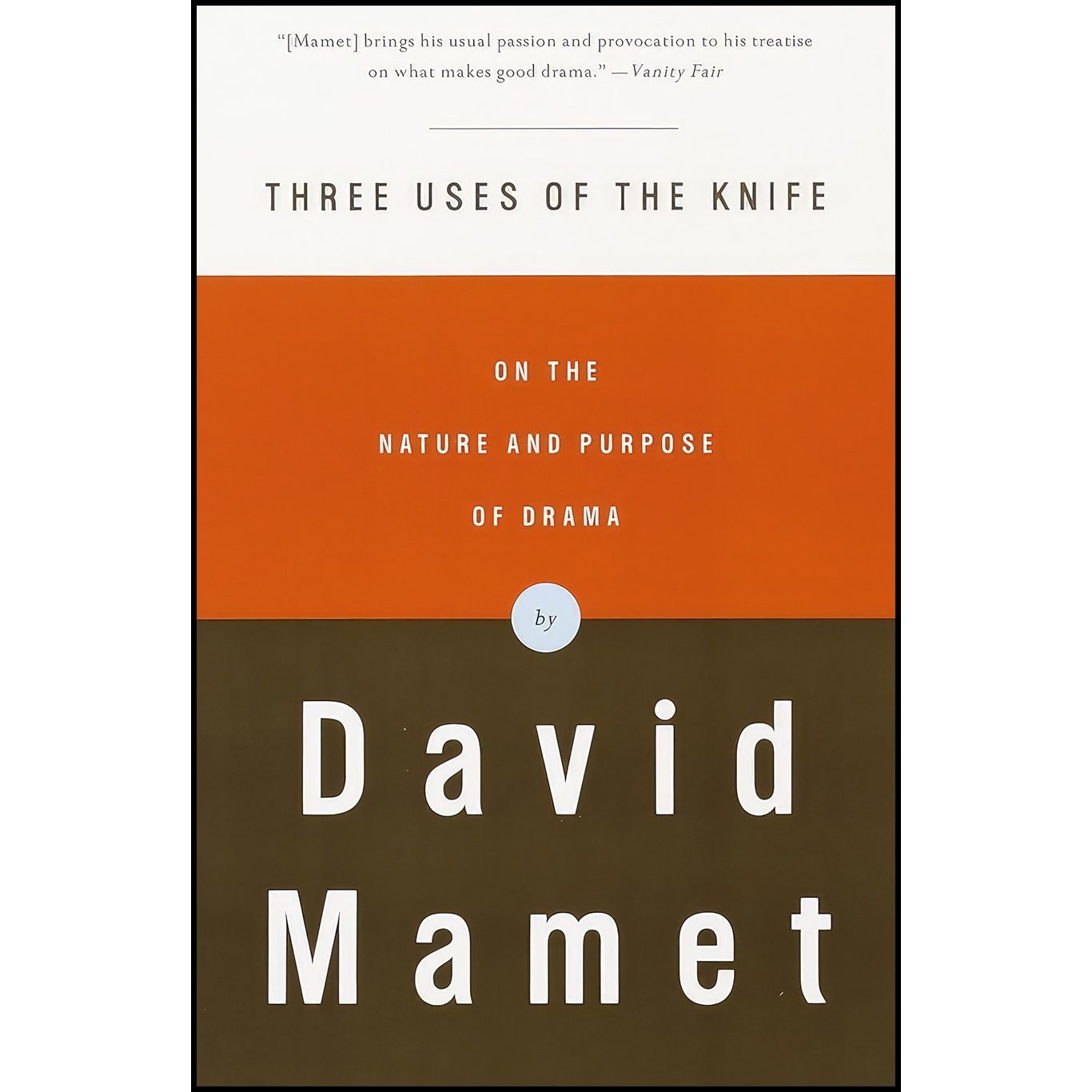 کتاب زبان اصلی Three Uses of the Knife اثر David Mamet