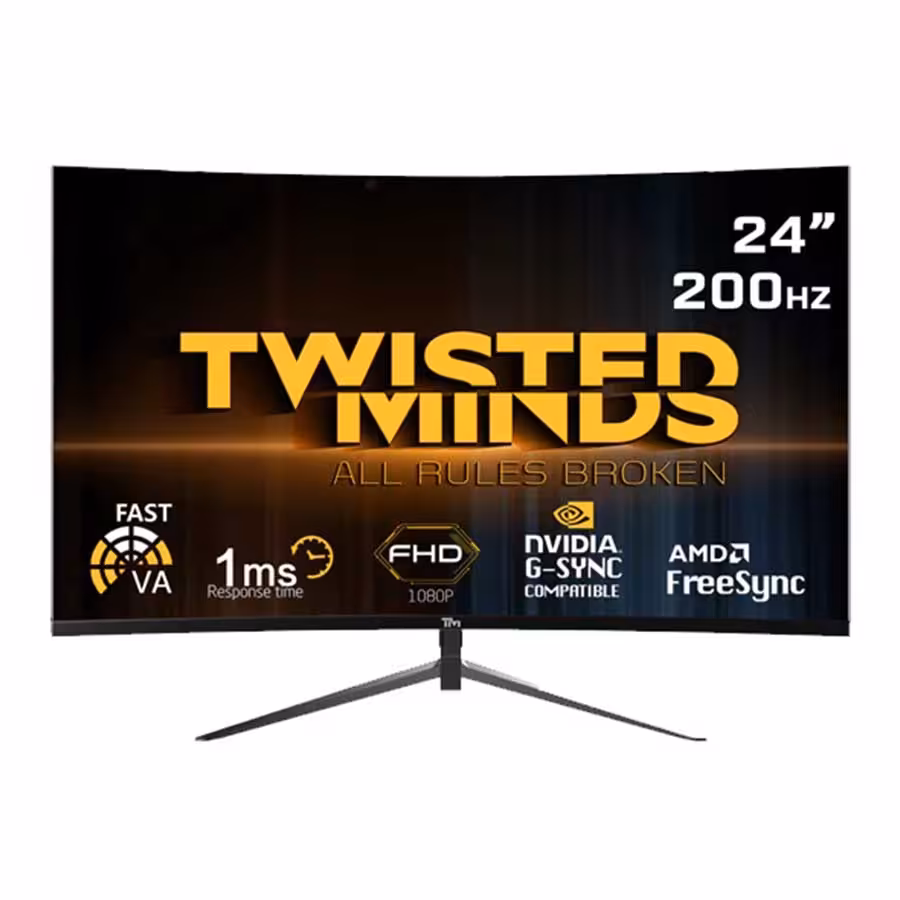 قیمت و خرید مانیتور خمیده گیمینگ 24 اینچ تویستد مایندز مدل TM24RFA-200HZ | یاس ارتباط