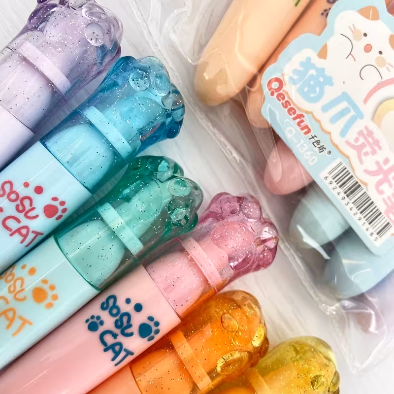 ماژیک هایلایتر پنجه گربه شش عددی