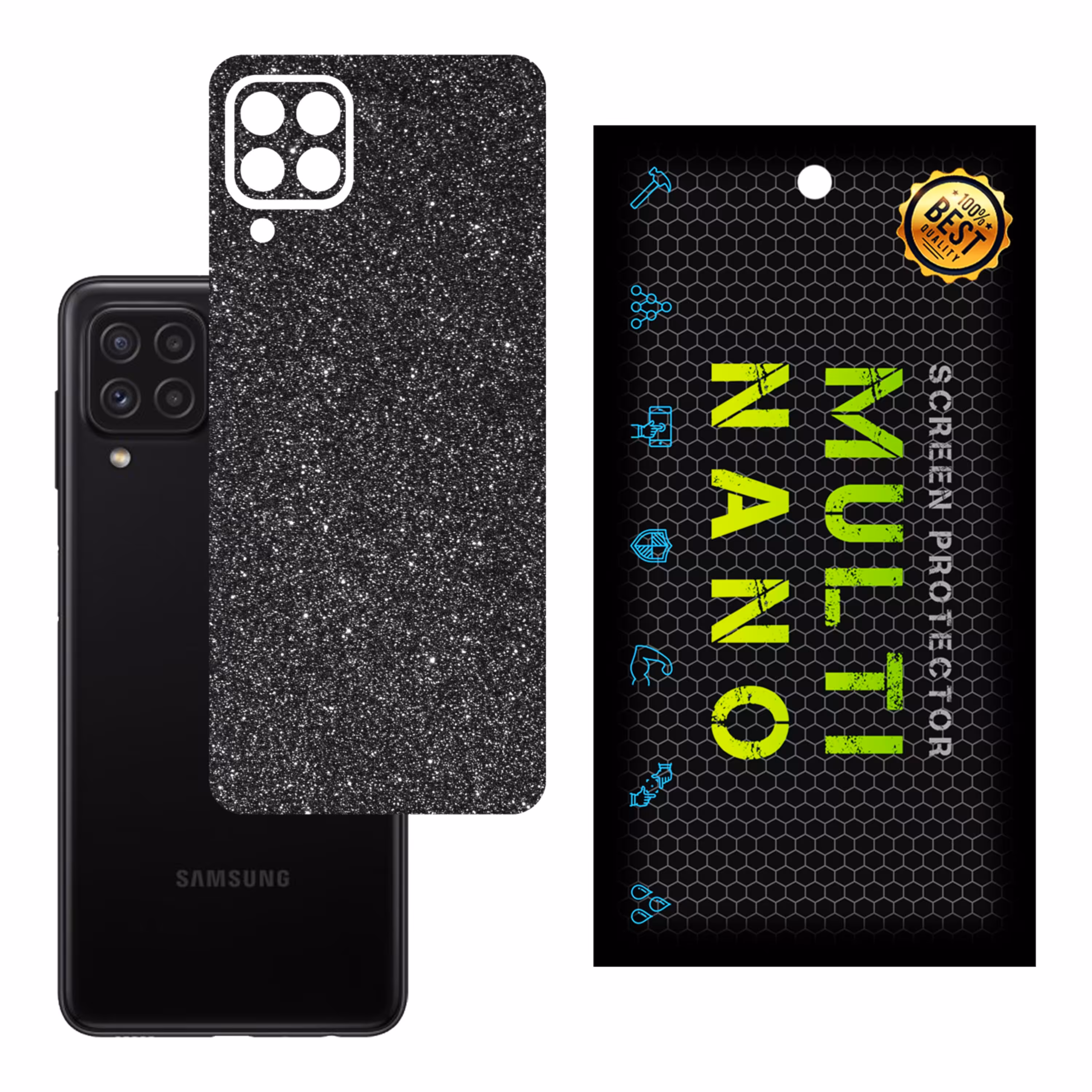 برچسب پوششی MultiNano مدل X-G1F-Gray برای پشت موبایل سامسونگ A22 4G - M22