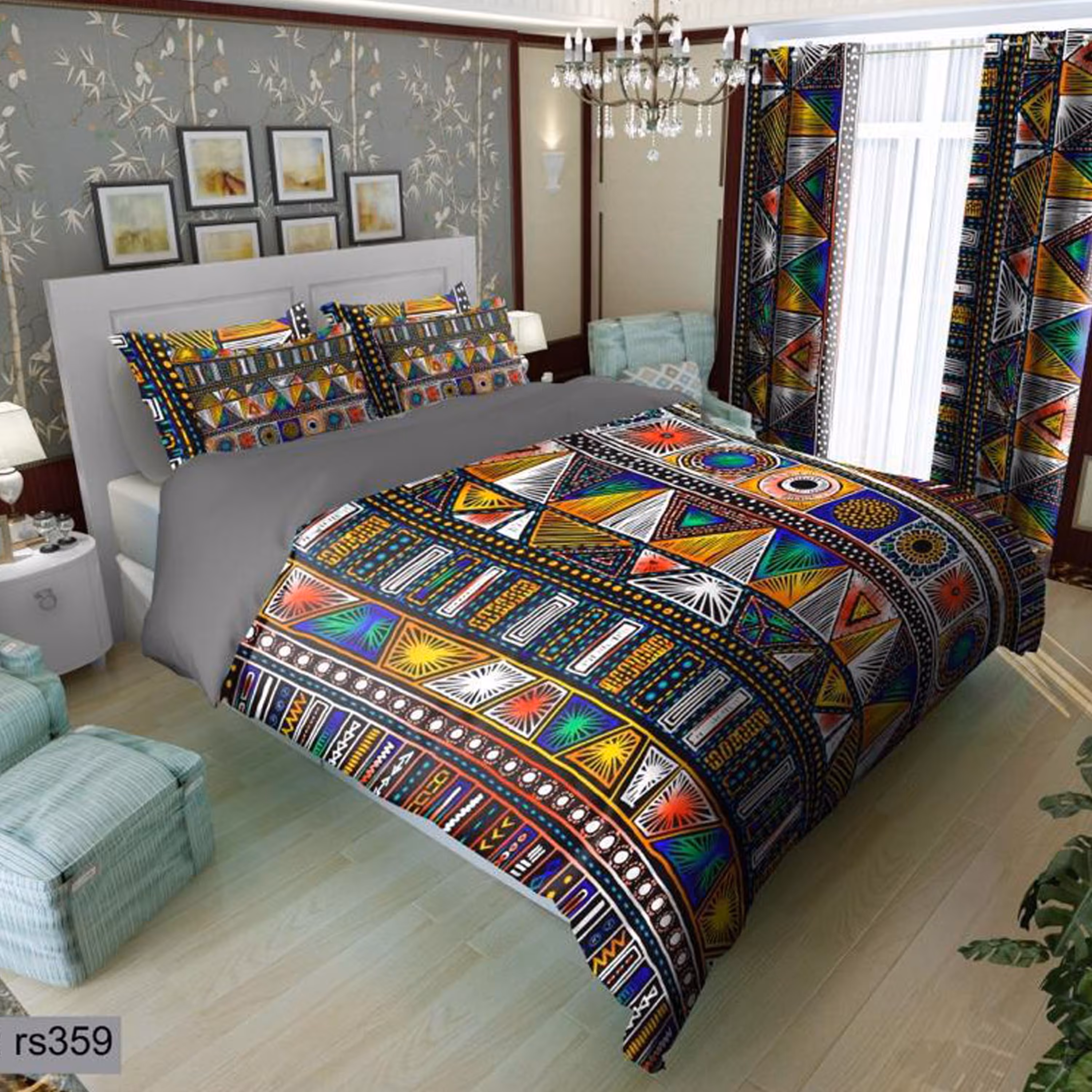 سرویس روتختی 1 نفره تنسل چاپی برندترک لند (Turk Land)  کد rs 359