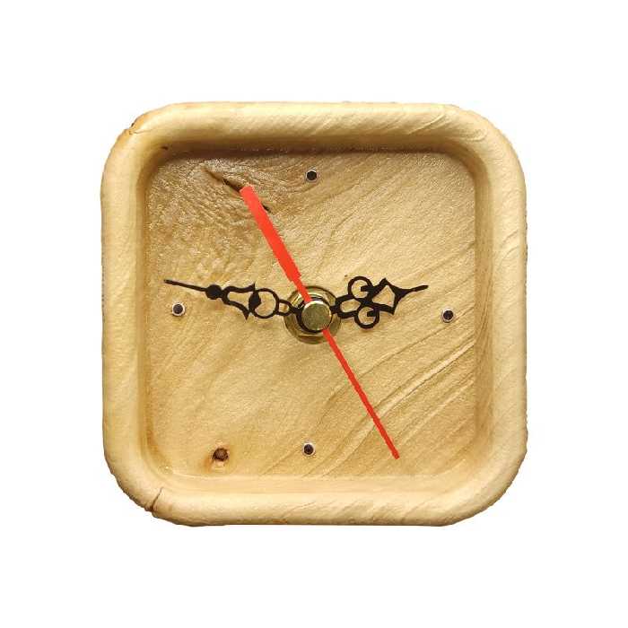 ساعت چوبی رومیزی مدل برجسته کد 0012