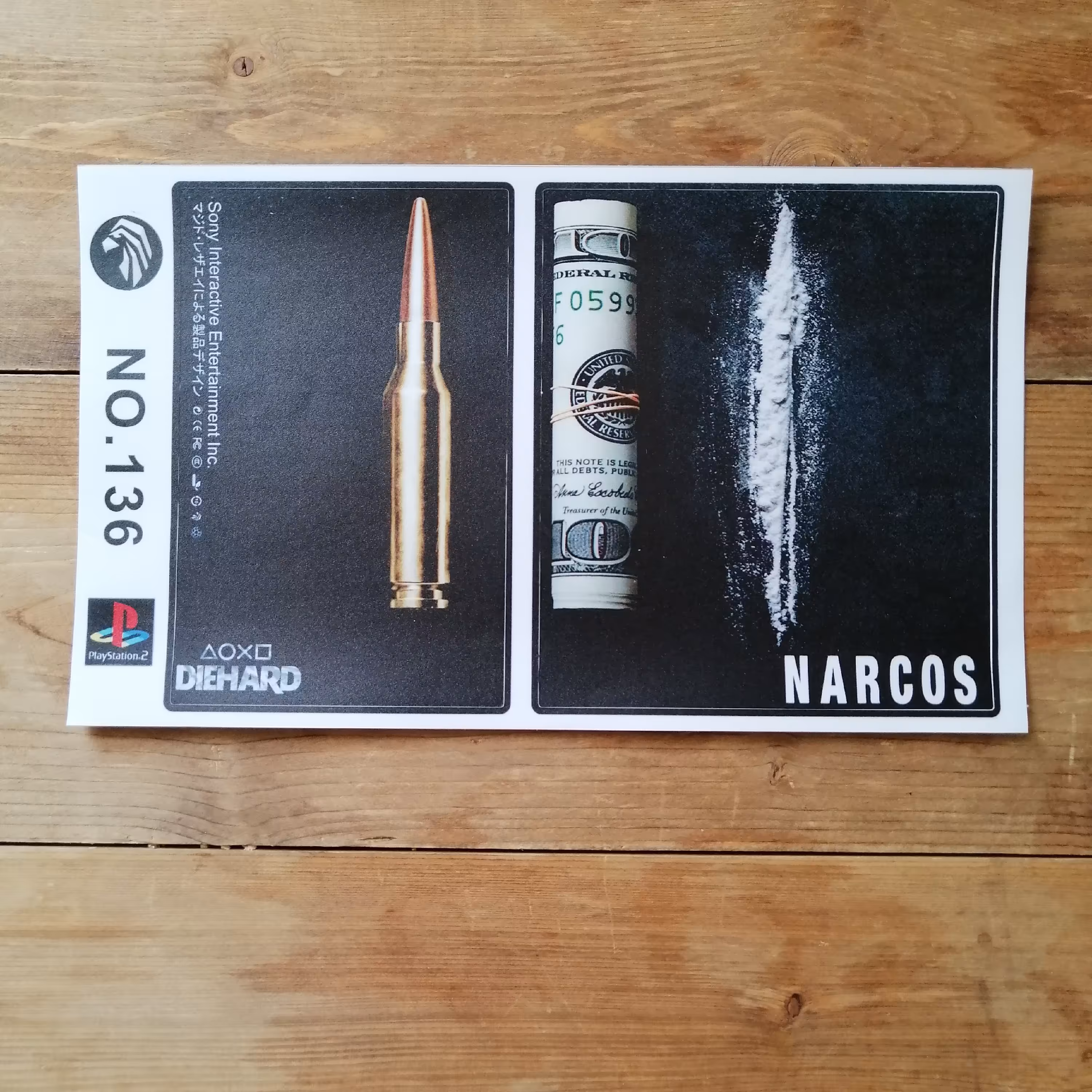 برچسب کنسول بازی پلی استیشن2 ps2 نارکوس narcos 136 برای playstation2 