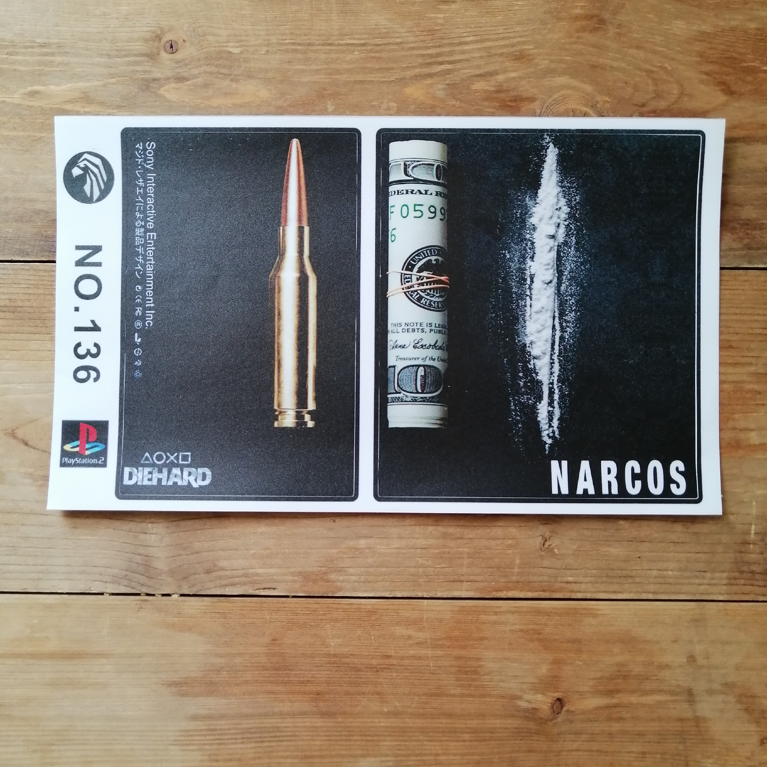 برچسب کنسول بازی پلی استیشن2 ps2 نارکوس narcos 136 برای playstation2