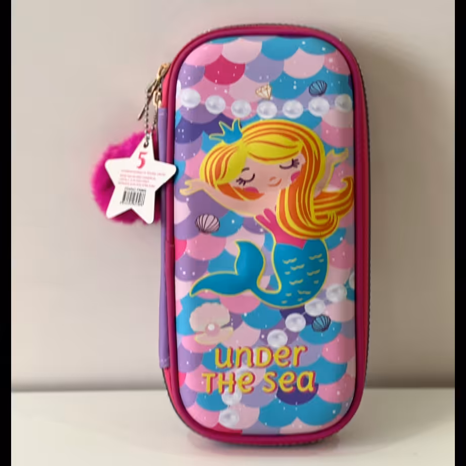 جامدادی دخترانه پری دریایی برجسته