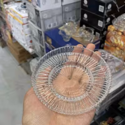 نعلبکی (زیر استکان)جنس بلوری ست شش عددی مدل صدف