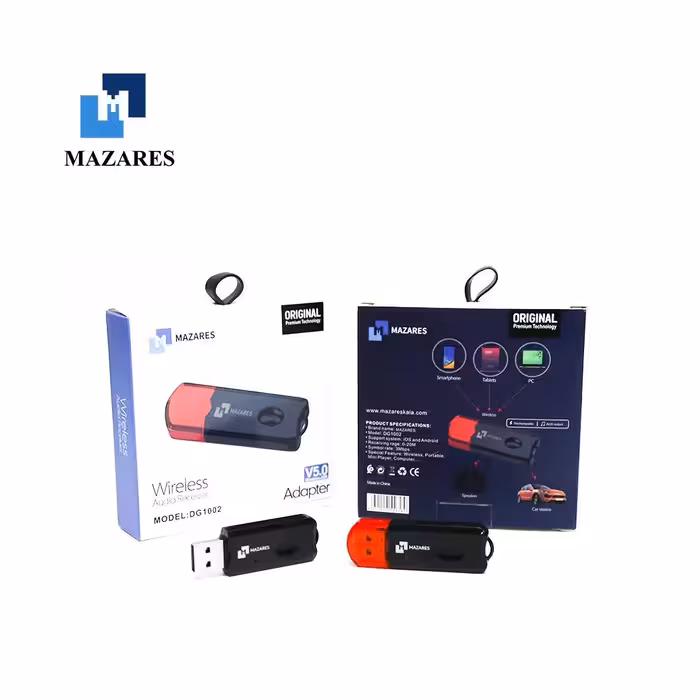 دانگل بلوتوث مازارس DG1002مخصوص خودرو  ضبظ و پخش ماشین با گارانتی 6 ماهه