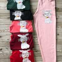 شلوار اسلش دورس رنگی اعلاء چاپ خرگوش