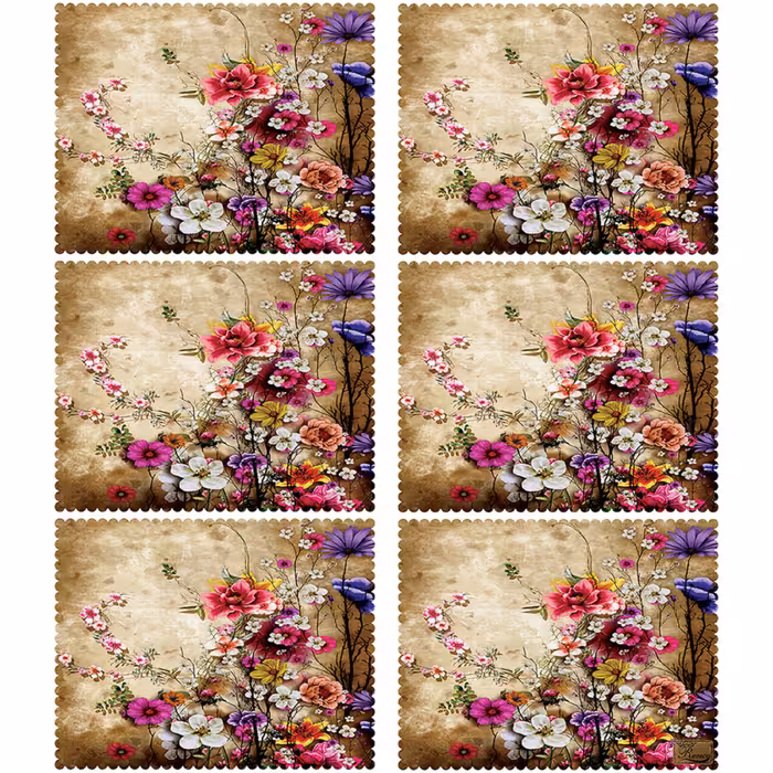 زیر بشقابی مستطیلی پارچه مخمل سایز 35 در 40 مدل U3-826 شرکت رنس