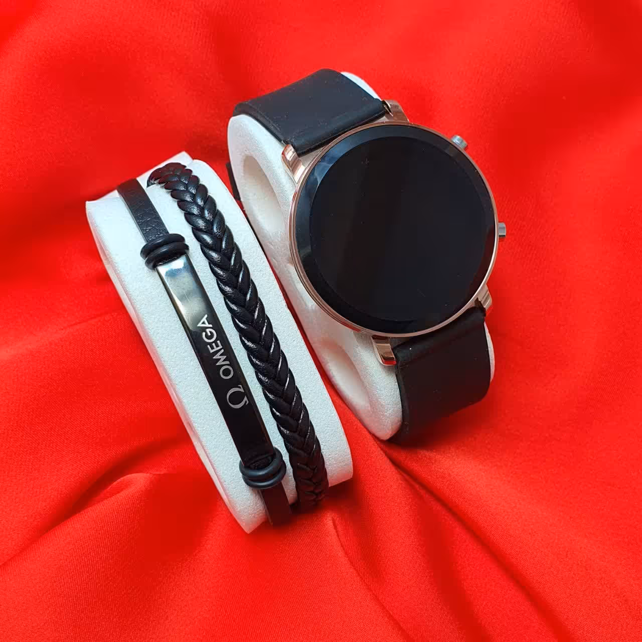 ساعت ال ای دی با دستبند دارای تاریخ روز و ماه 