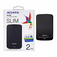 هارد HDD لپ تاپ 2 ترابایت Adata HV320 Slim External مشکی-گارانتی آونگ