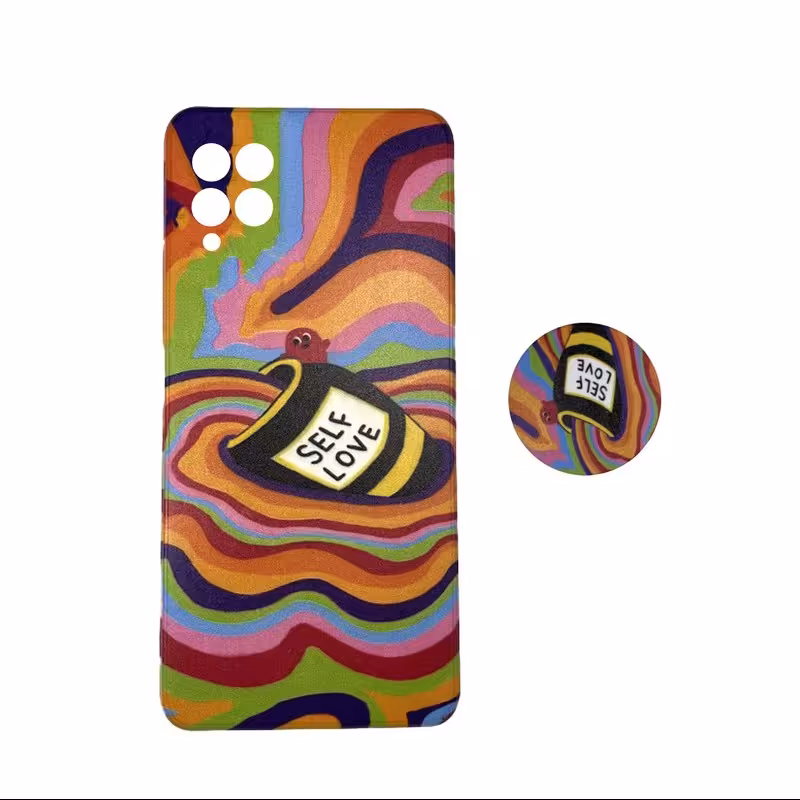 کاور مدل سیلیکونی مناسب گوشی موبایل سامسونگ Galaxy A22 4g به همراه پاپ سوکت  