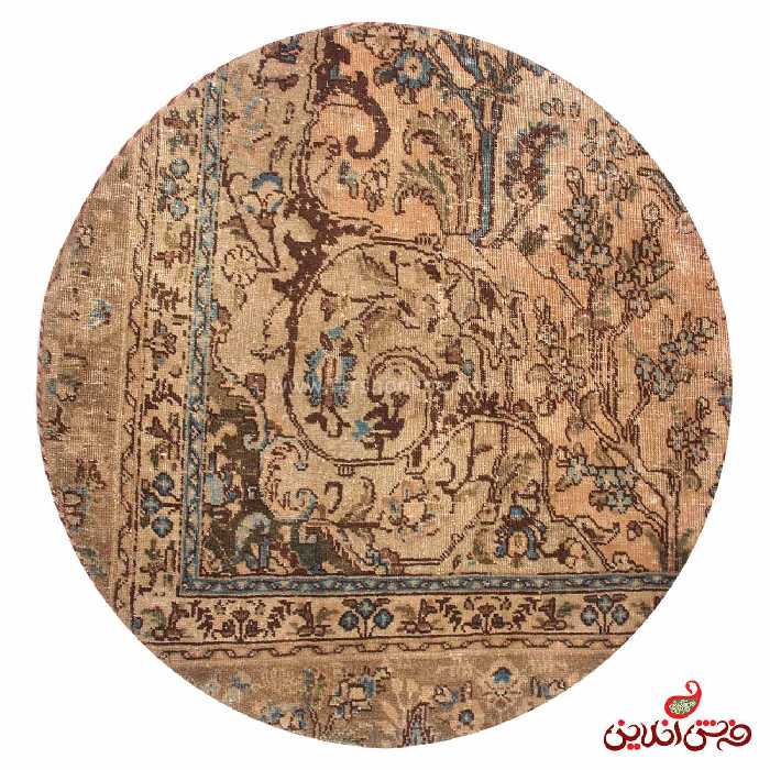 فرش گرد دستباف کلاژ کد 5057