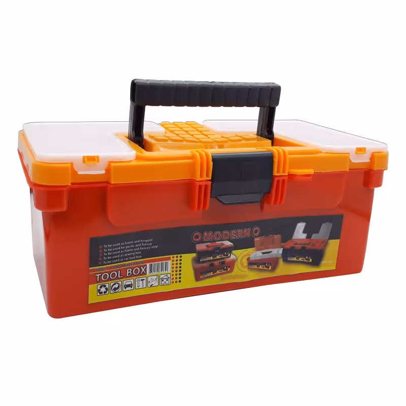 جعبه ابزار مدرن پلاستیکی سایز متوسط