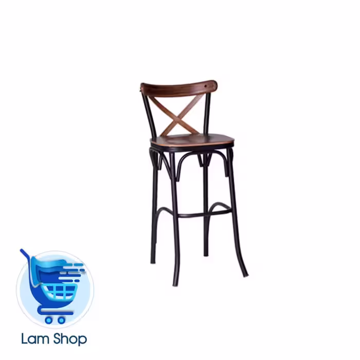 صندلی کانتر فلزی تونت با کف، پشت و اتصال چوبی N605 نظری(زمان ارسال 15 تا 20 روز کاری)