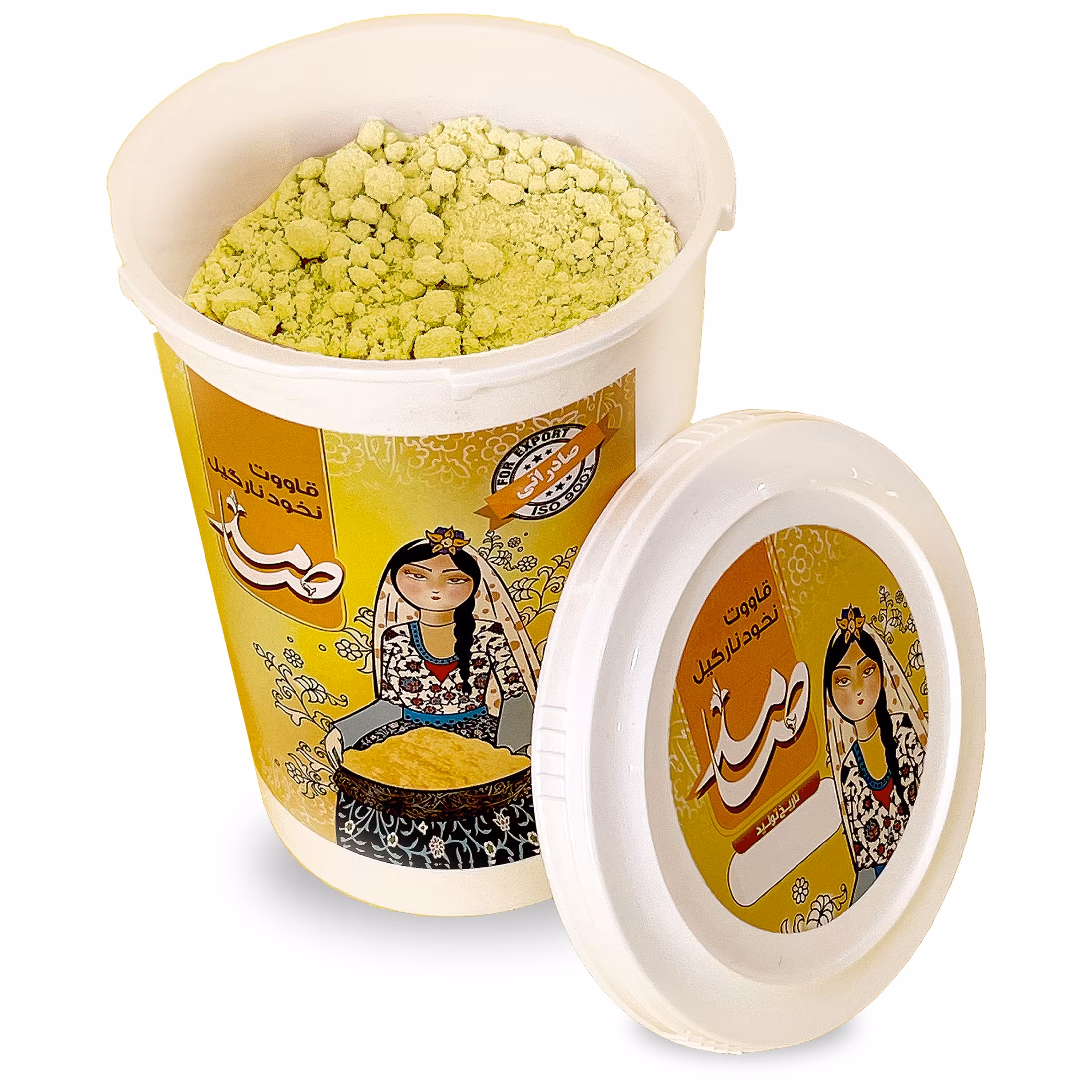 قاووت نارگیل نخودچی خانگی برکت قوتو با شکر سفید