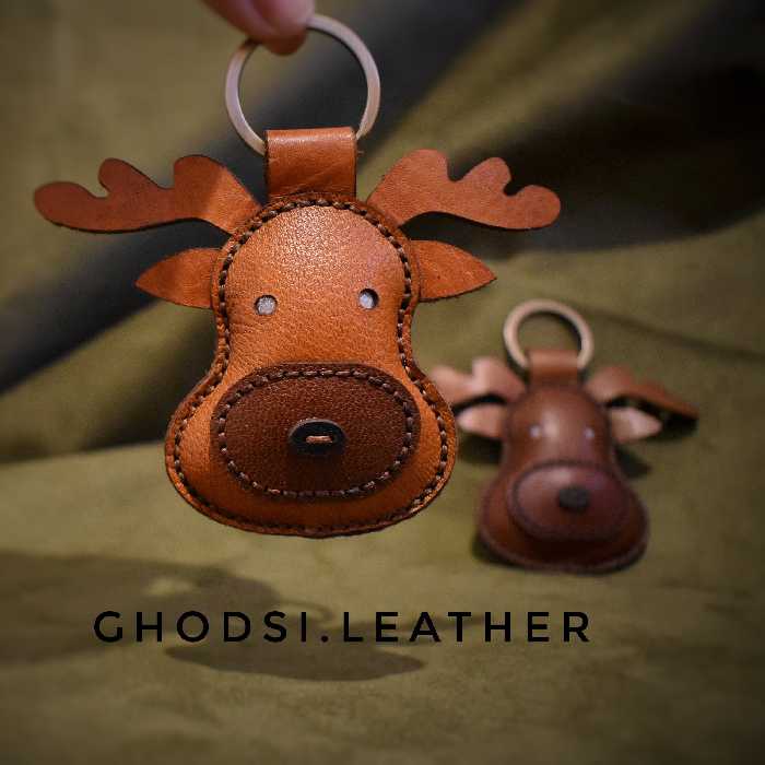 جاکلیدی چرمی گوزن ارسال رایگان