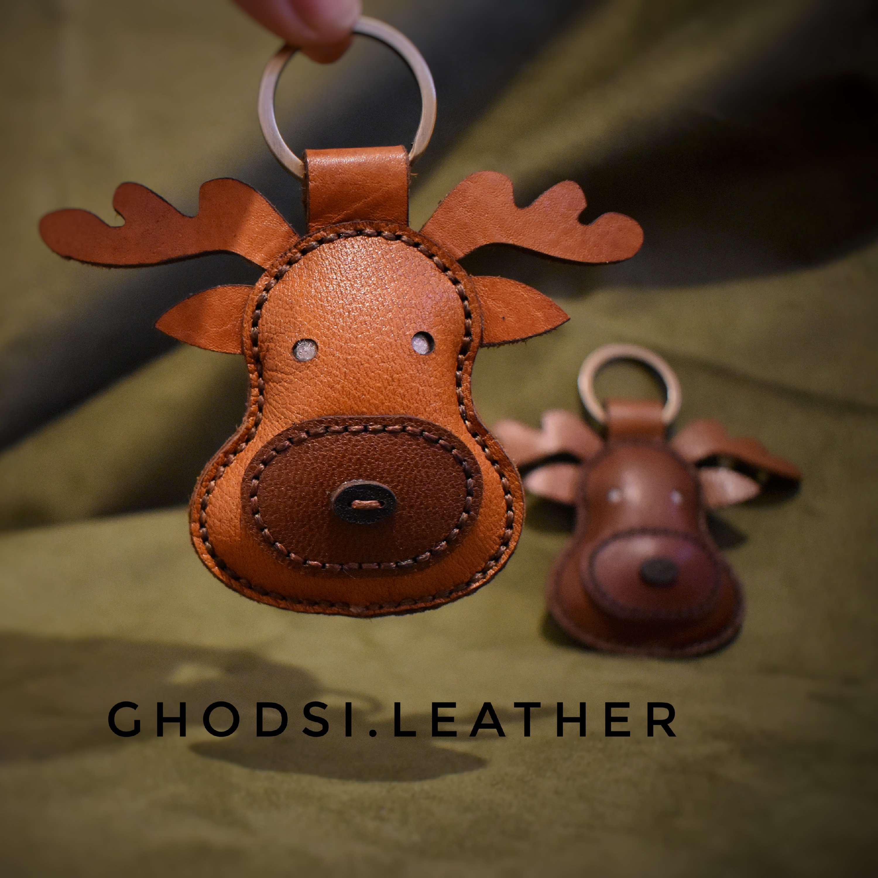 جاکلیدی چرمی گوزن ارسال رایگان