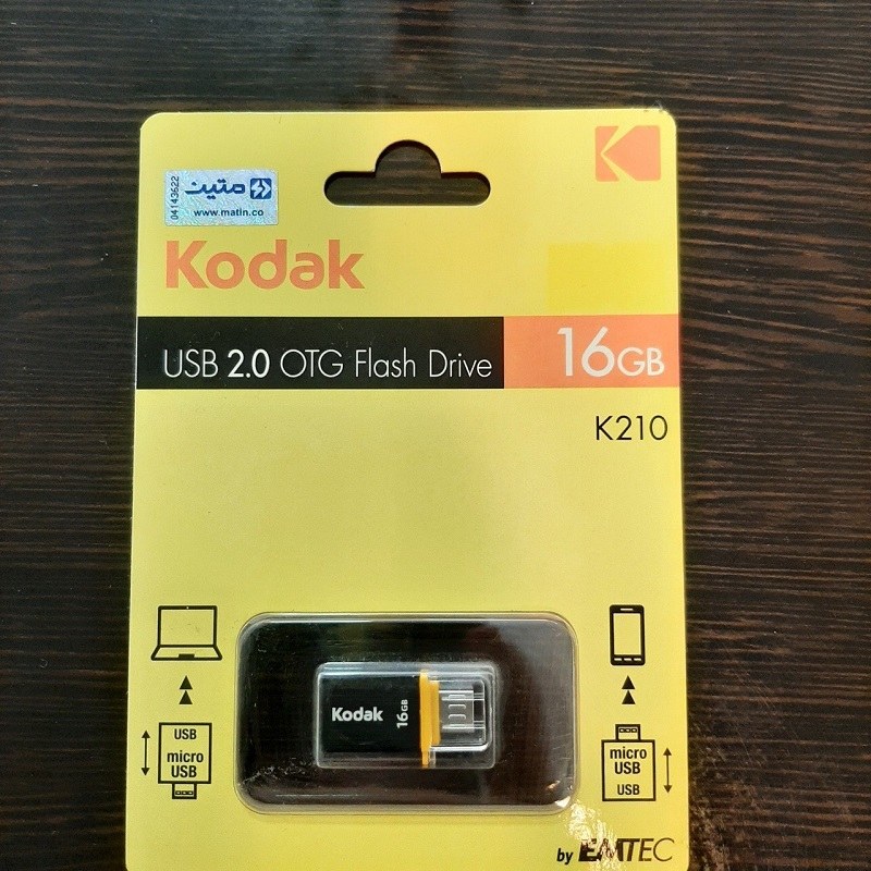 فلش مموری OTG کداک مدل K210 ظرفیت 16 گیگابایت 
