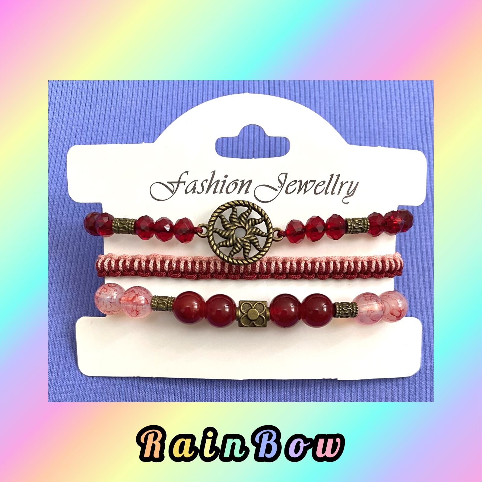 دستبند بافت و مهره 9