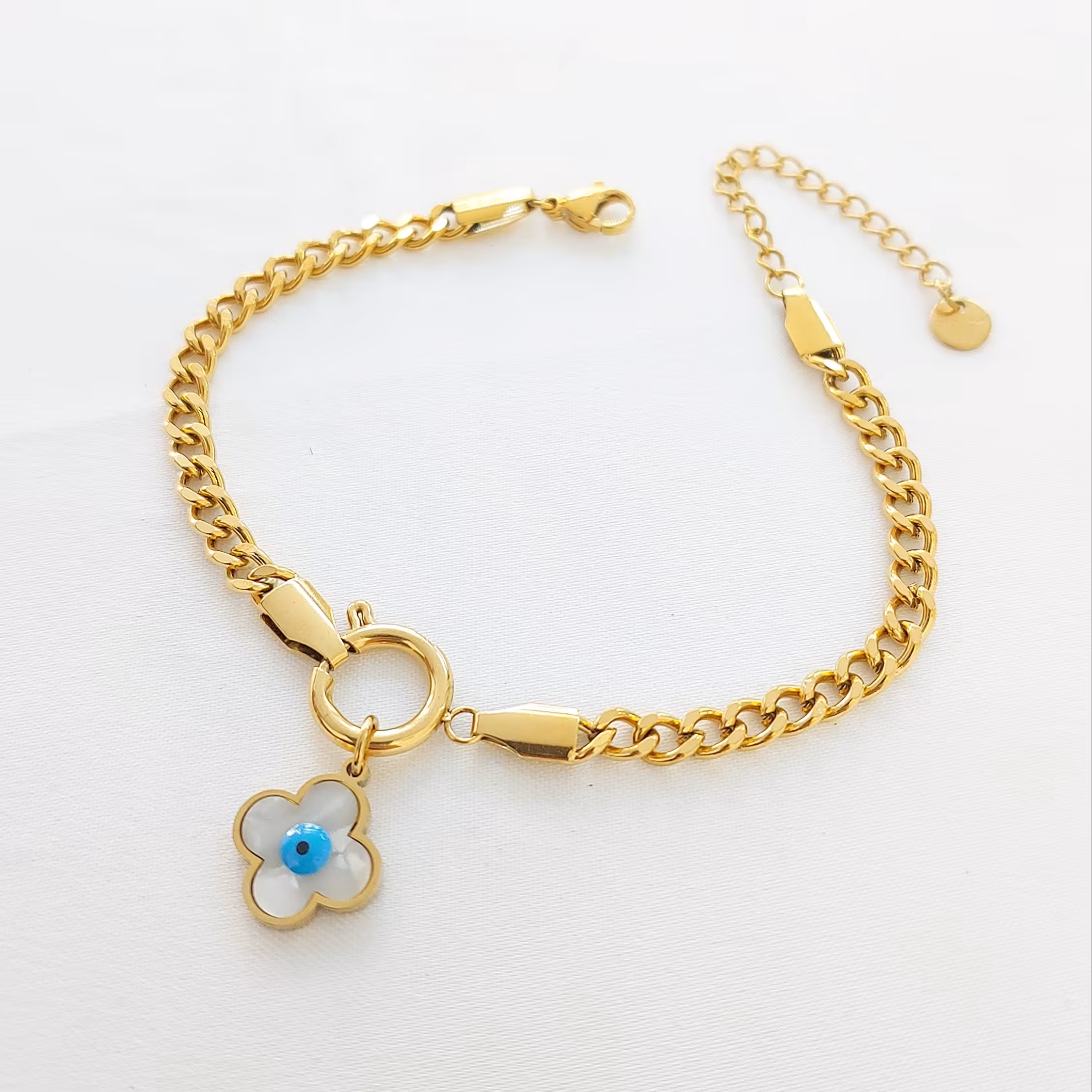 دستبند استیل چشمنظر رنگ ثابت