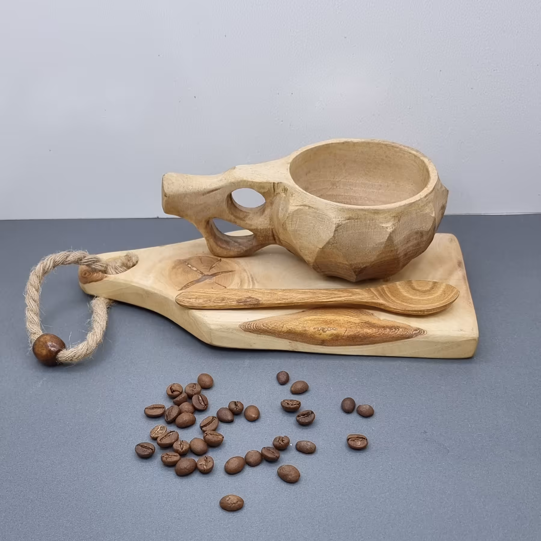 ست قهوه خوری چوبی 3