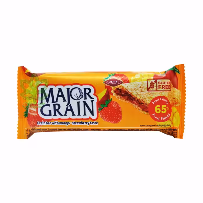 غلات بار بدون گلوتن با کرم انبه و توت فرنگی 40 گرم