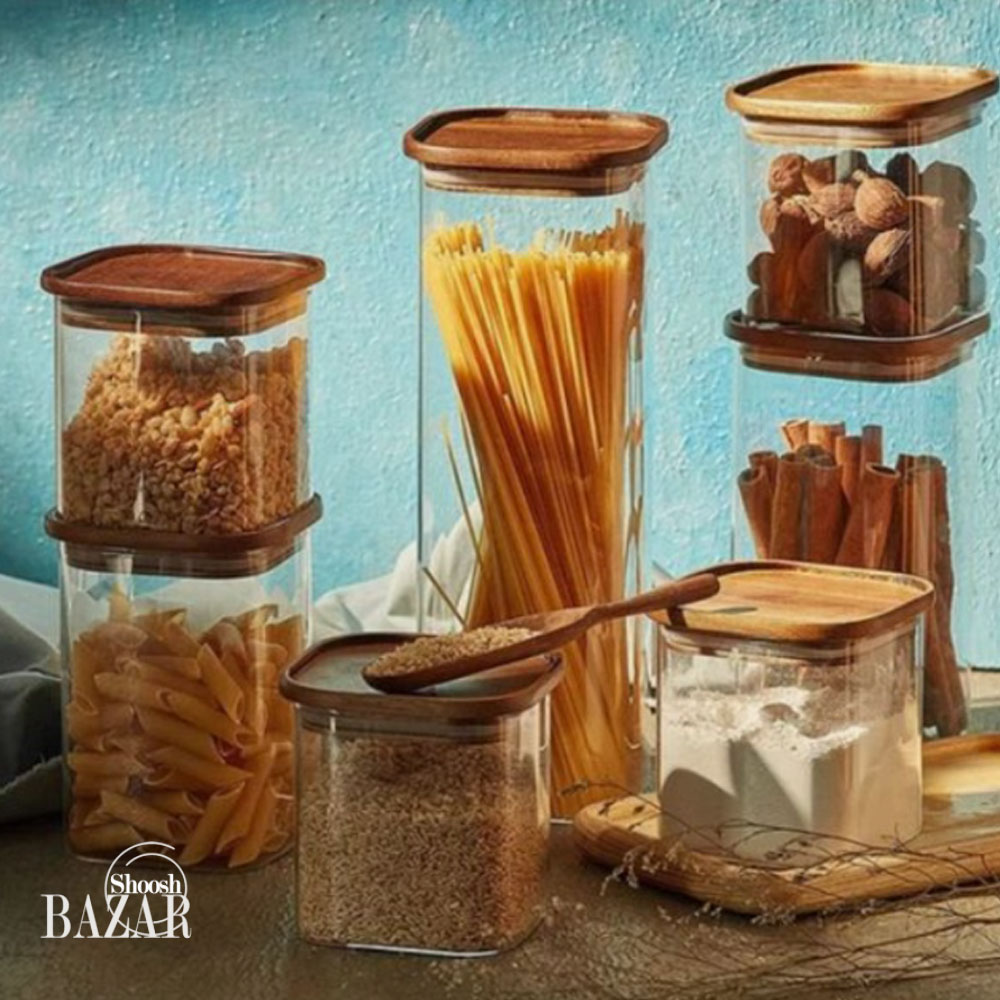 بانکه درب چوبی بی وی کی مدل استوانه مربع (سه سایز)
