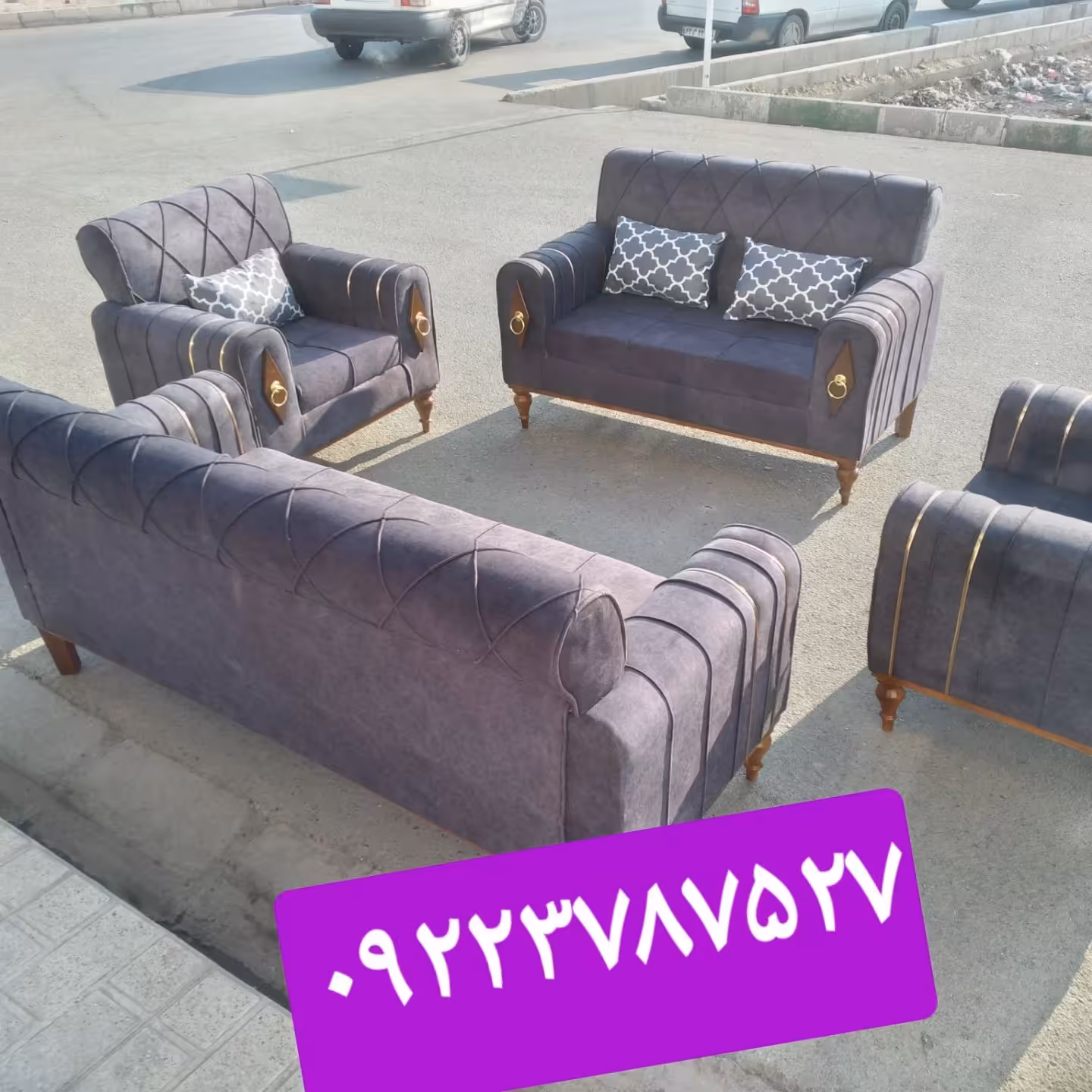 مبل راحتی نیو اسکارلت پایه چوبی خراطی شده ارسال به تمام نقاط