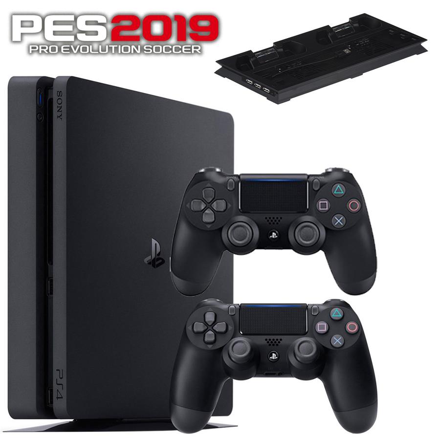 کنسول بازی سونی مدل Playstation 4 Slim کد CUH-2216B Region 2 - ظرفیت 1 ترابایت به همراه دسته اضافه و پایه فن وبازی  پی اس 19