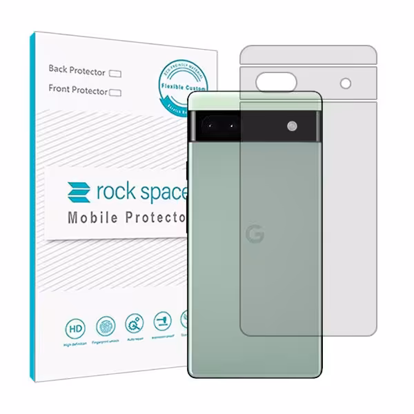 گلس محافظ پشت گوشی گوگل Pixel 6a مدل نانو هیدروژل شفاف برند راک اسپیس کد `21155S