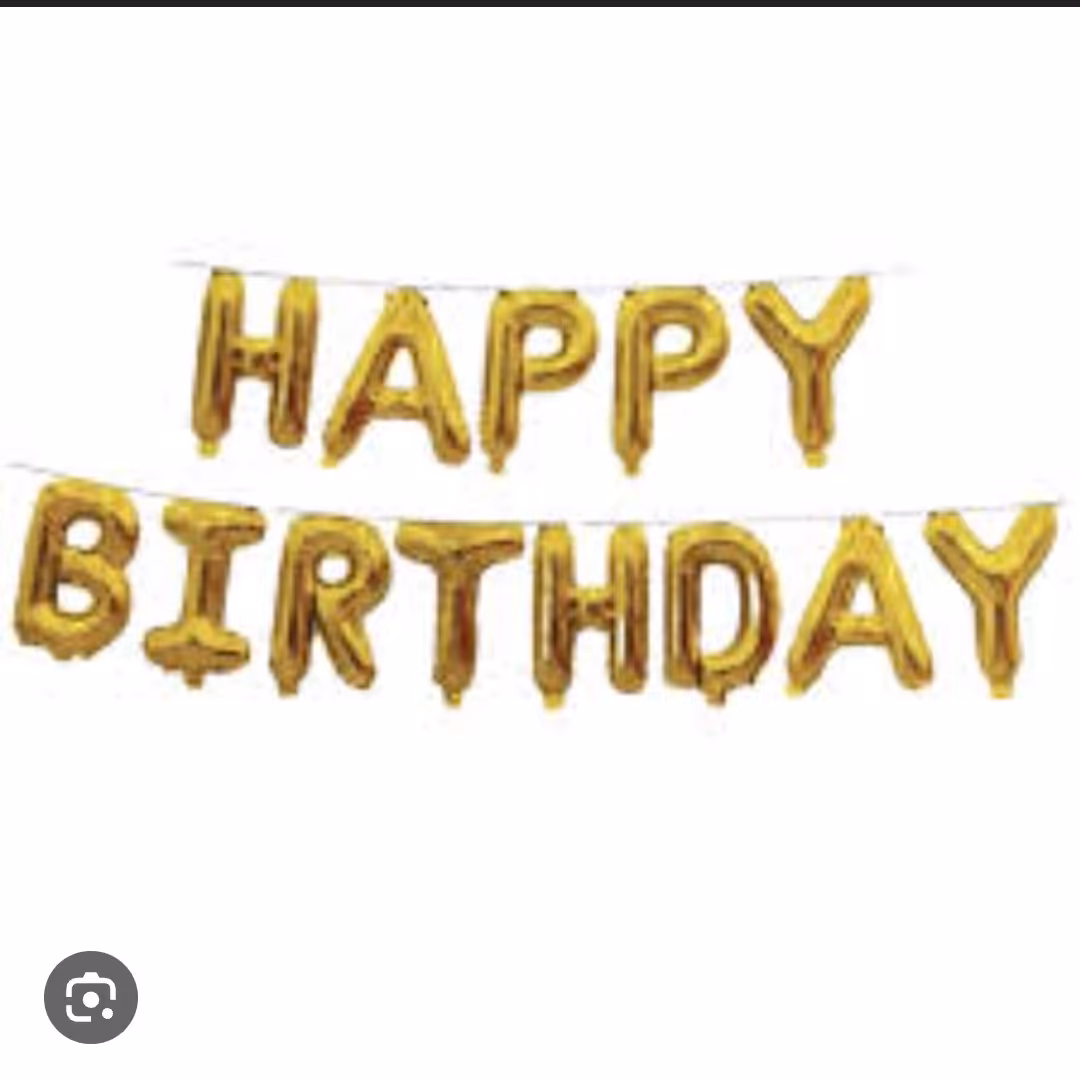 بادکنک فویلی هپی13تیکه رنگ طلایی