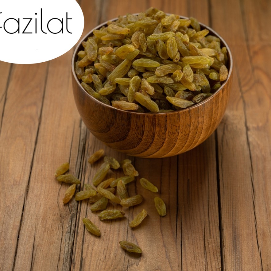 کشمش سبز قلمی کاشمرامسالی بسیار تازه وخوش طعم200گرمی