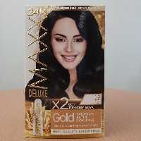 کیت رنگ مو  مشکی مکس دلوکس Maxx Deluxe Golden Hair Color Black 10 