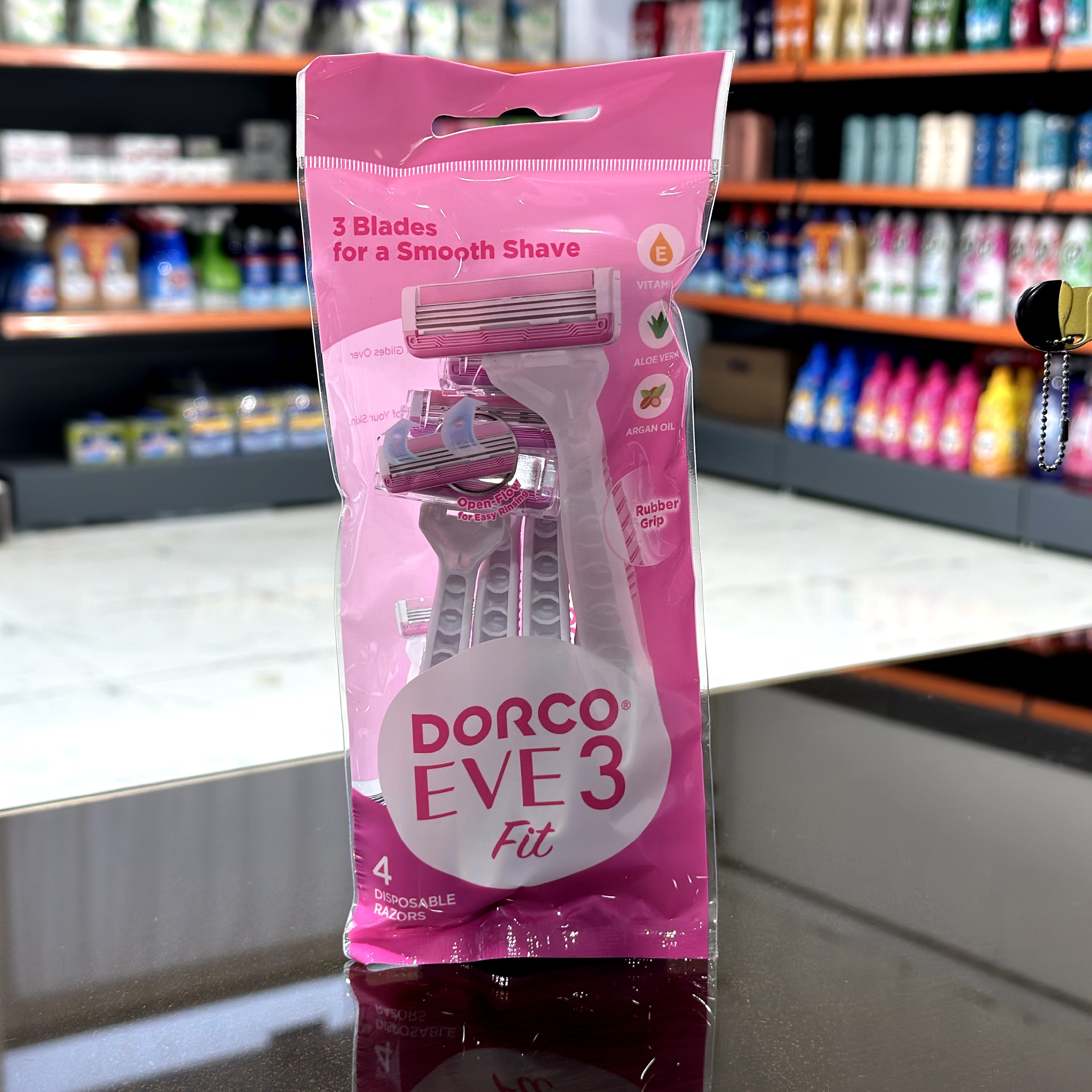 تیغ اصلاح 3 لبه زنانه دورکو مدل Dorco EVE 3 Fit بسته 4 عددی