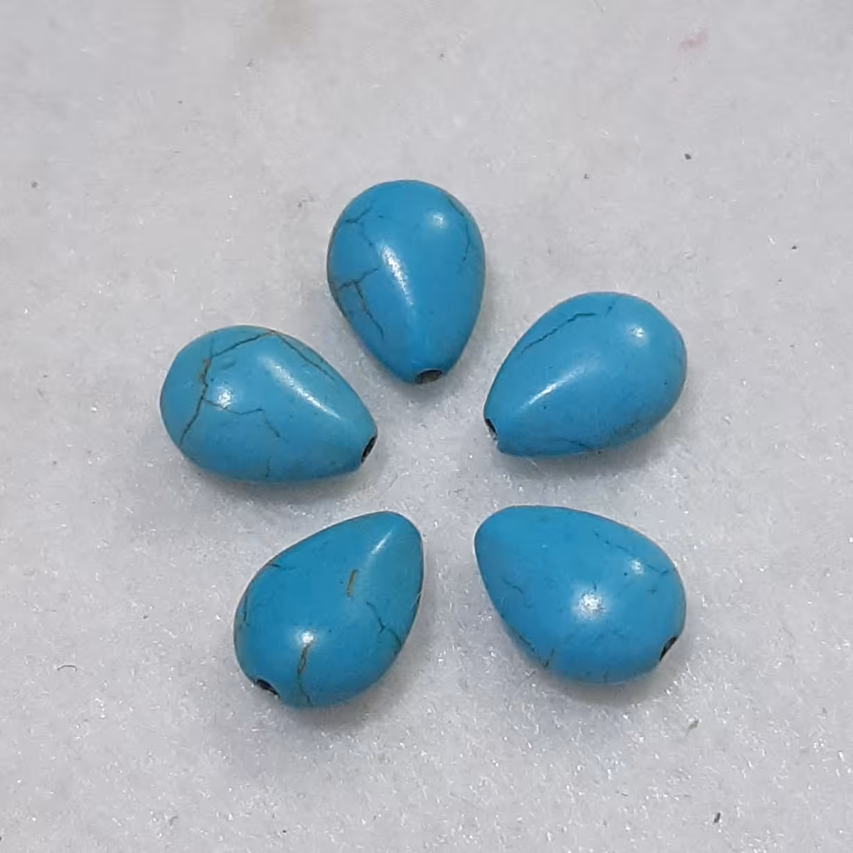 مهره فیروزه ای. اشکی . ده عددی .