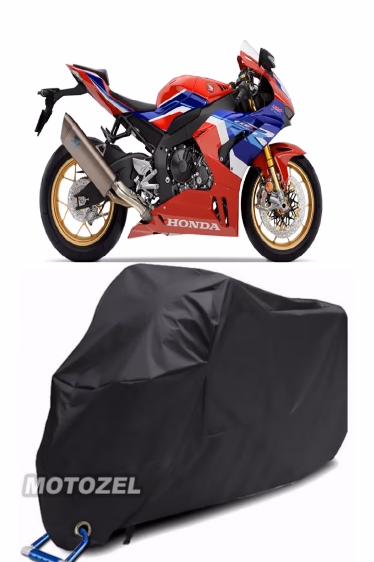 چادر موتورسیکلت مشکی HONDA CBR 1000 RR SP موتور سیکلت سیاه ضد آب سازگار با قفل AutoZEL