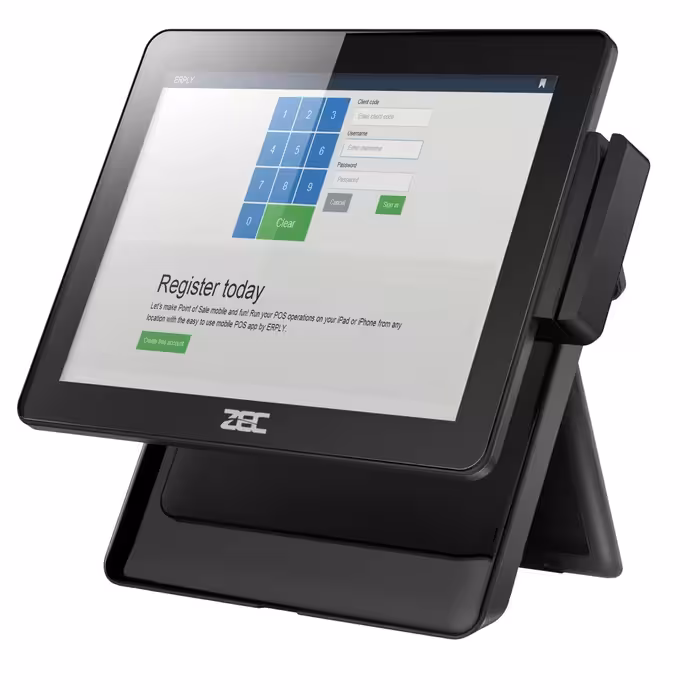 صندوق فروشگاهی لمسی  ZEC مدل MAC  رنگ مشکی 